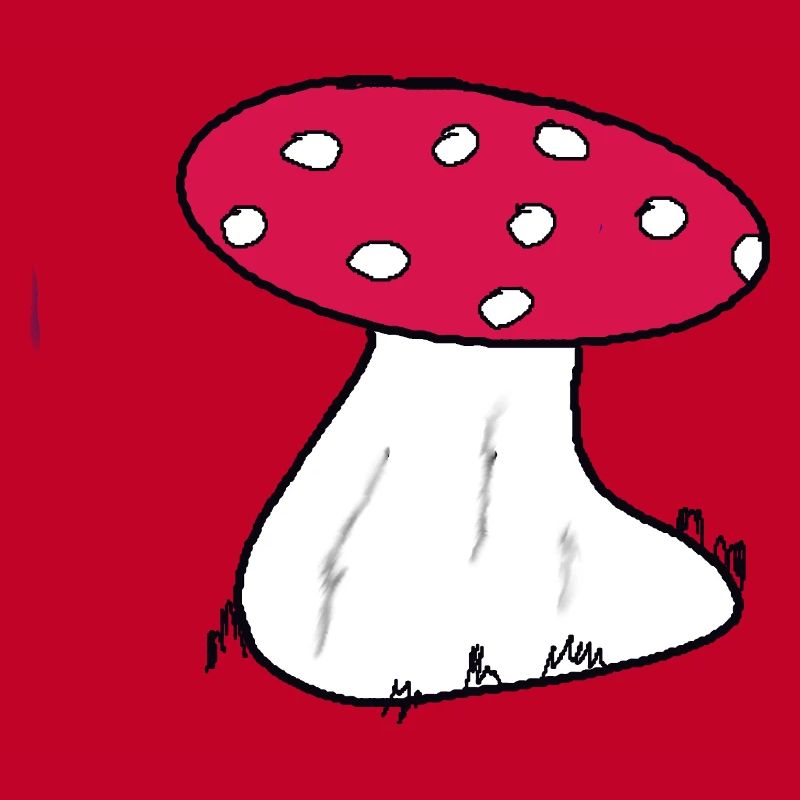 Motif de dessin animé Red Toadstool