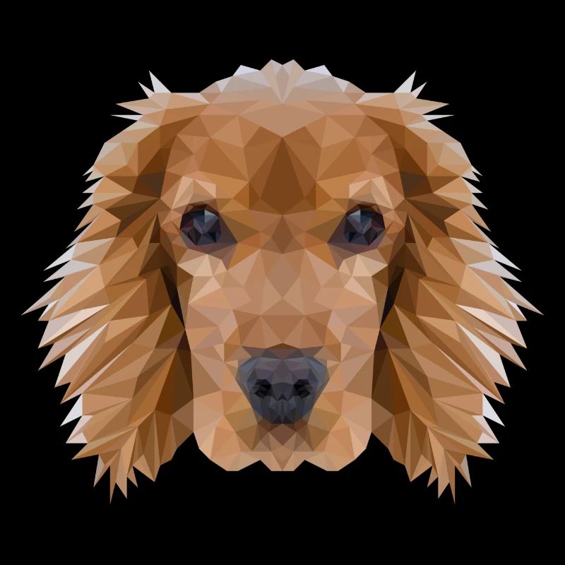 Cocker Spaniel chien Polygon Design