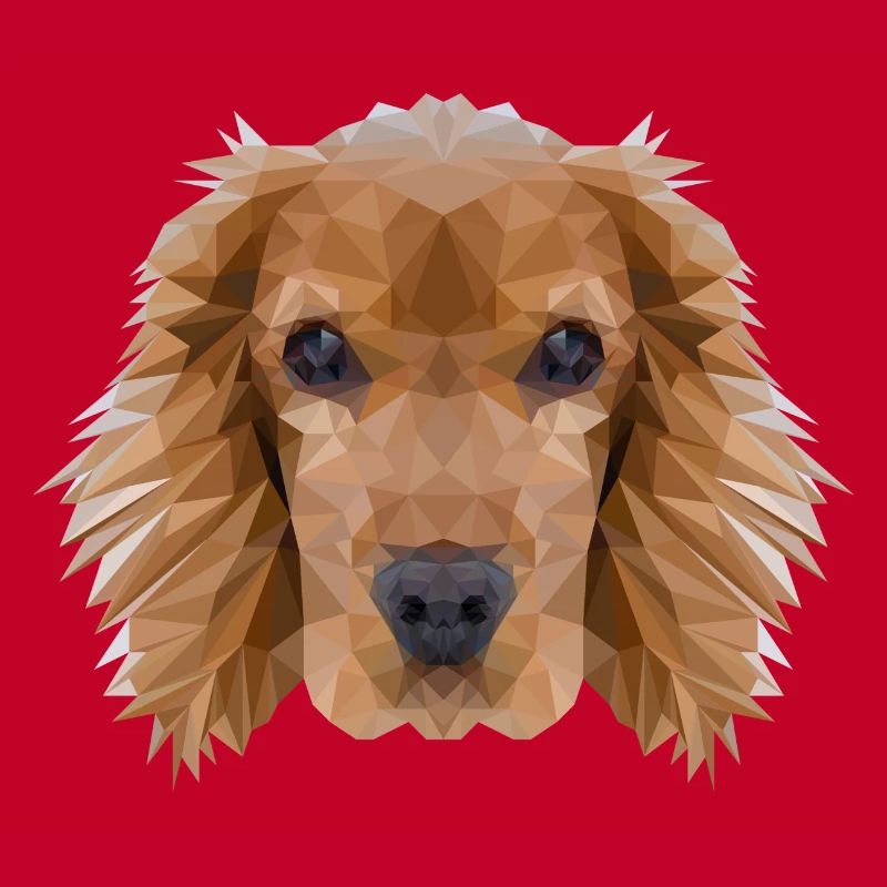 Cocker Spaniel chien Polygon Design
