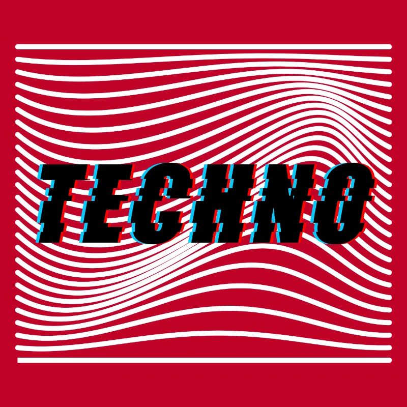 Techno Waves Trippy Psychedelic