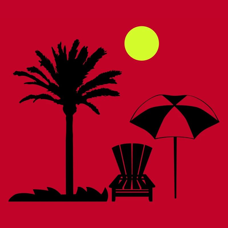 Palm Tree Deck Chair