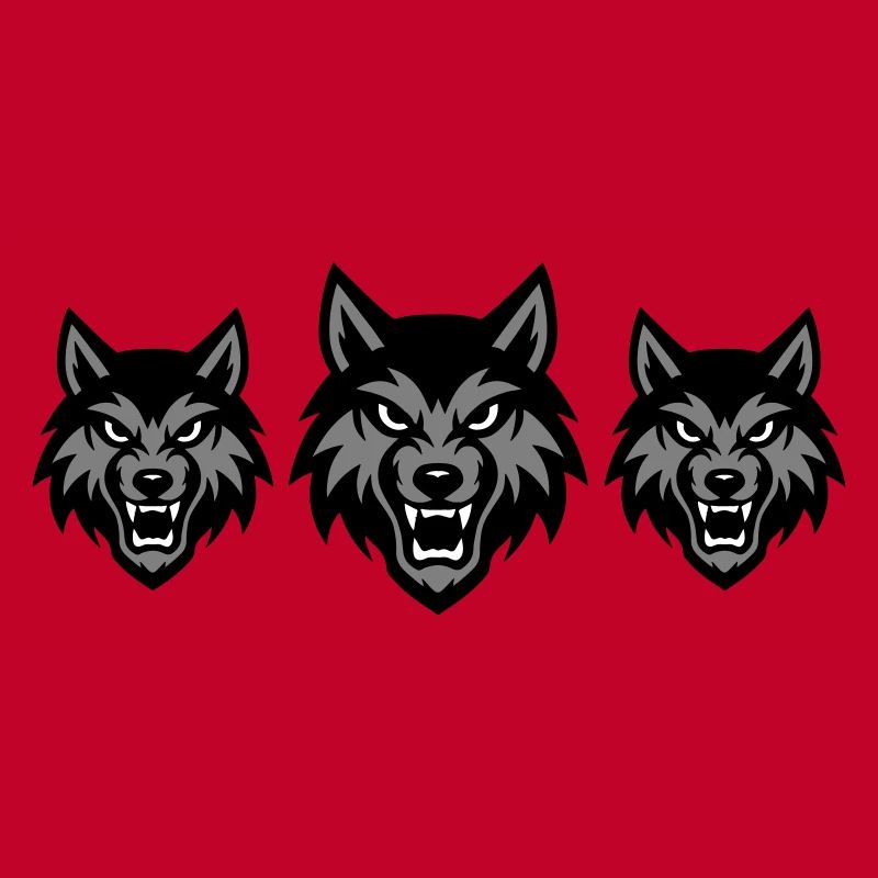 Wolf Kopf Gruppe Rudel