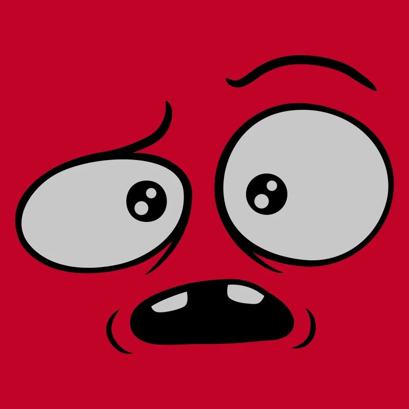 Skeptical confused comic face