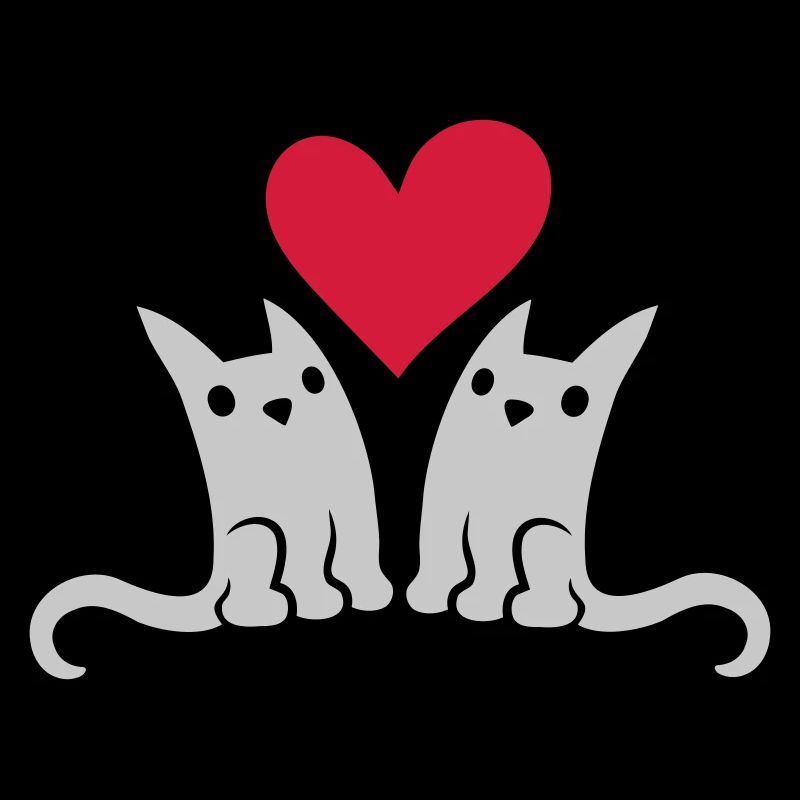 Couple de petits chats mignons