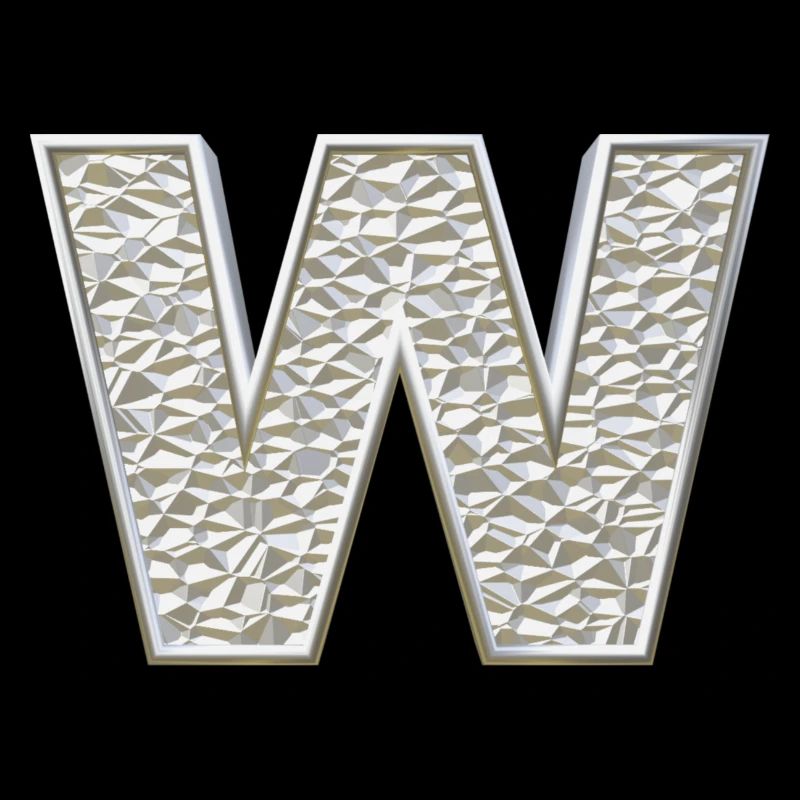 W, lettre, initiale, monogramme,