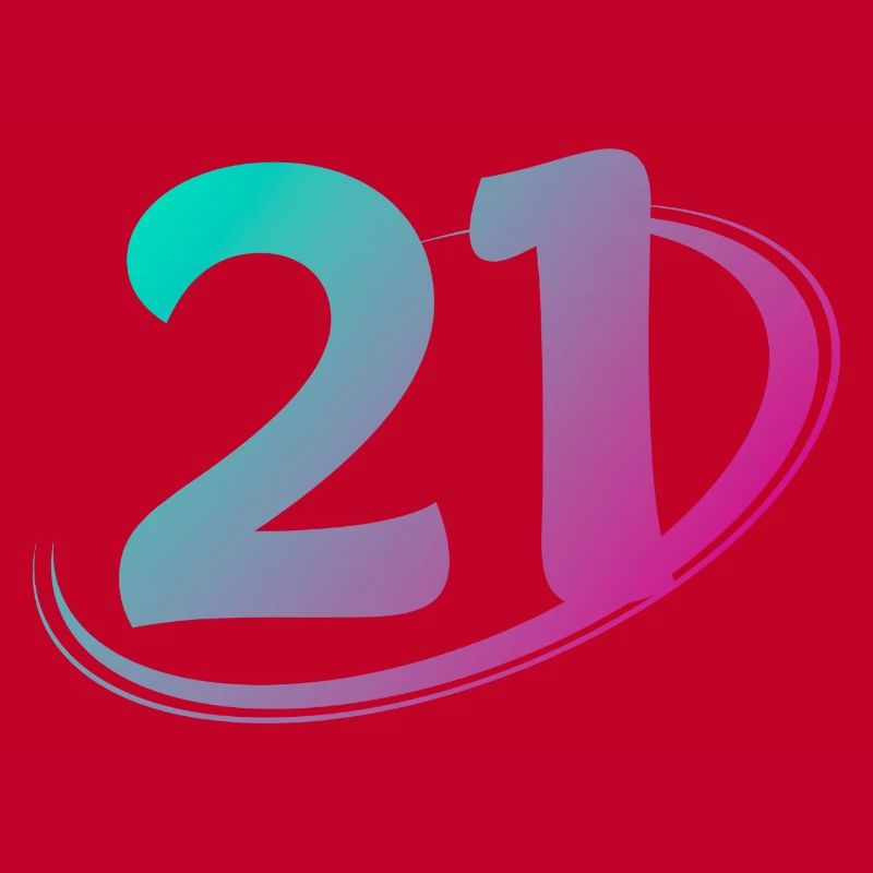 Numéro 21 multicolore