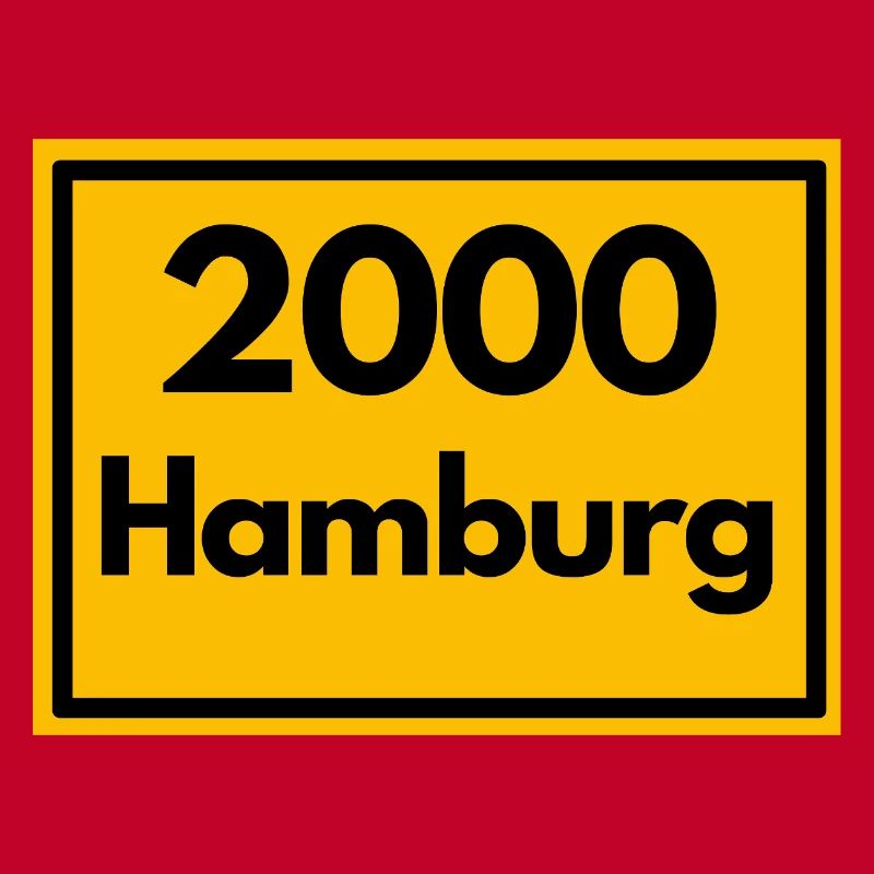Panneau de lieu - puis rétro urbain code postal 2000 Hambourg