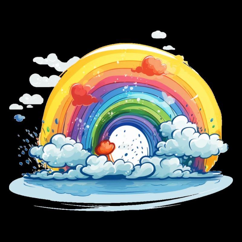 Arc-en-ciel avec des nuages