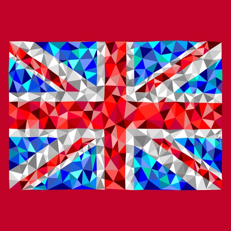 Union Jack dans le style diamant faible poly