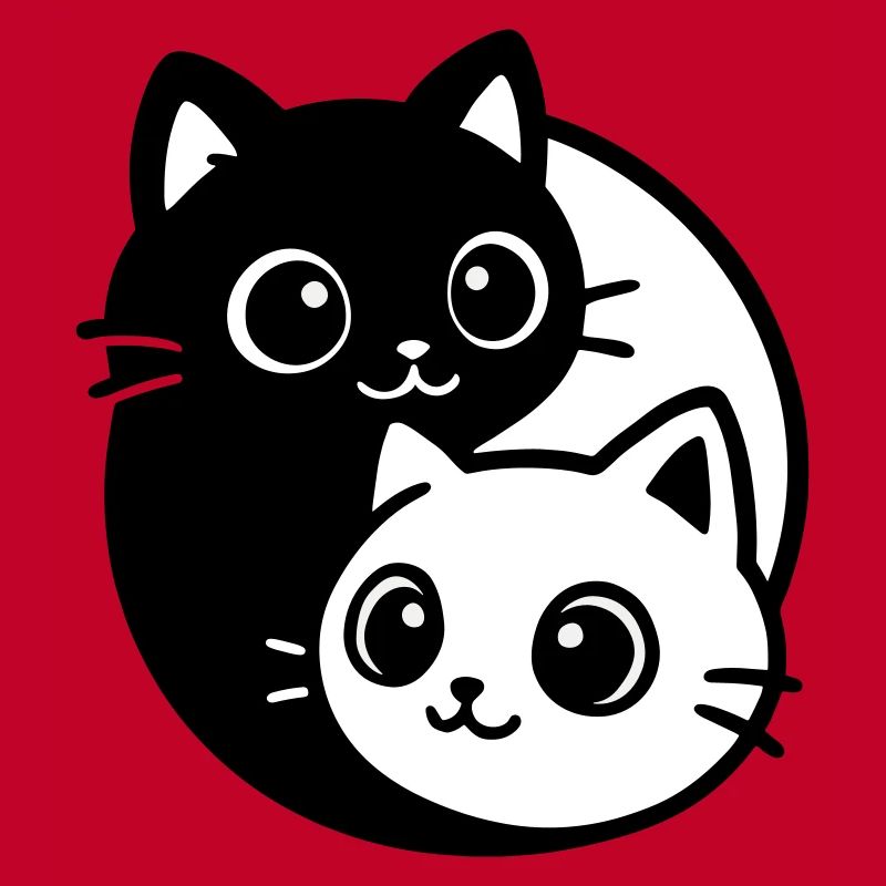 Portrait de chat Ying Yang