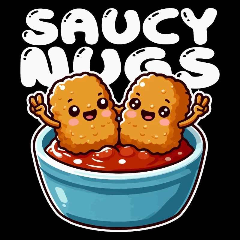 Nuggets Sauce Joie Dessin Animé