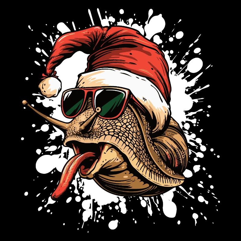 Escargot Noël Drôle