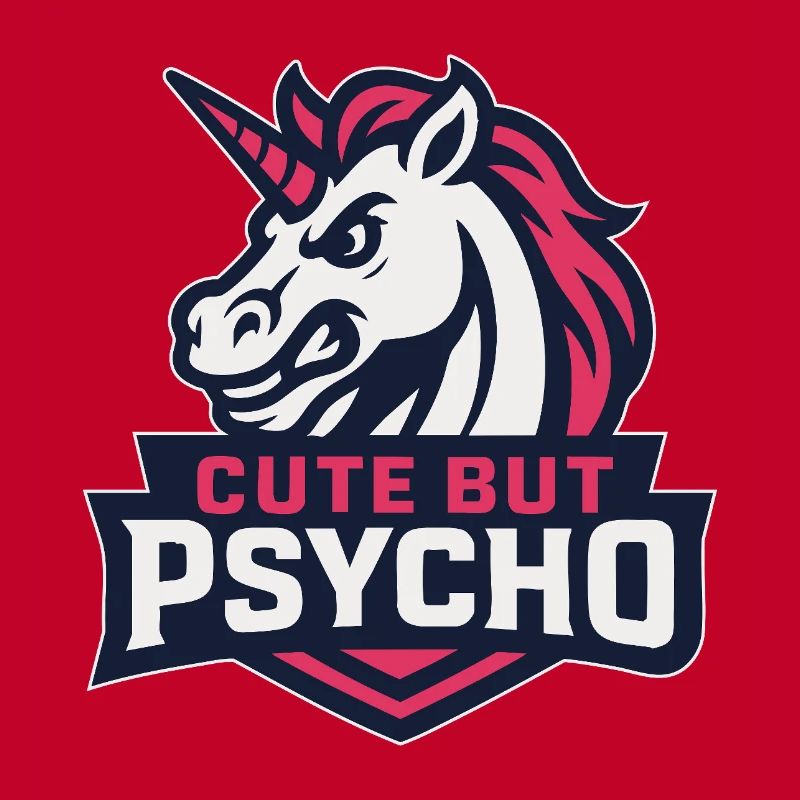 Freches Einhorn mit Spruch