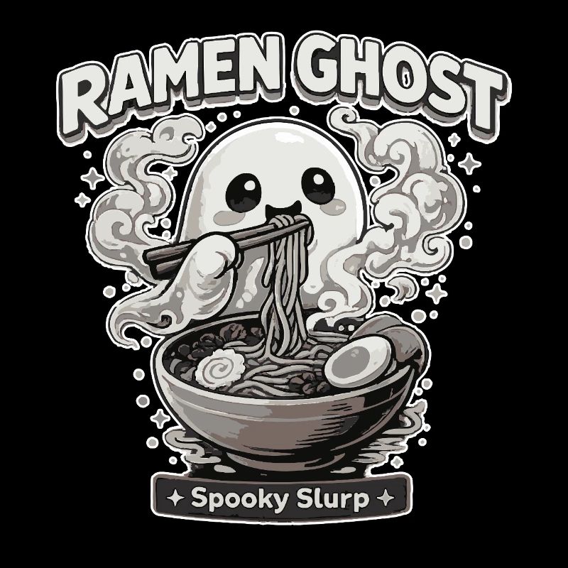 Ramen Ghost Fun Food Motif