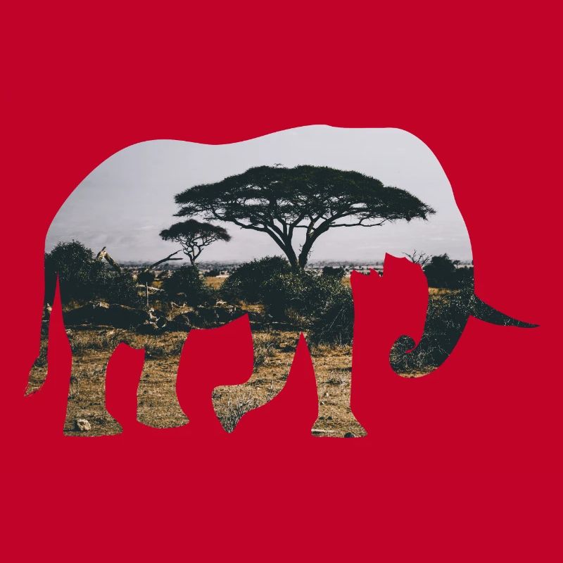 Elefant Savanne Silhouette