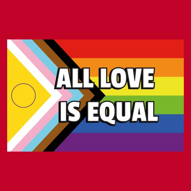Fierté inclusive Drapeau de progrès TOUT L’AMOUR EST ÉGAL