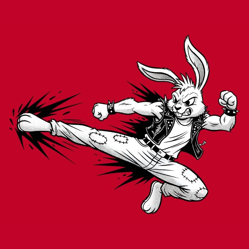 Heavy Metal Easter Bunny Rocker Easter Hardcore Bunny