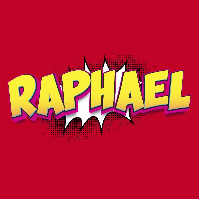 Raphael Benutzerdefinierter Name Comic-Buch-Stil Pop-Art,