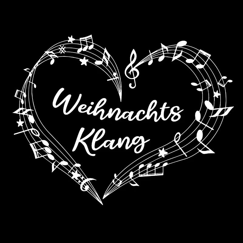 Weihnachtsklang - Herz aus Musiknoten & Sternen