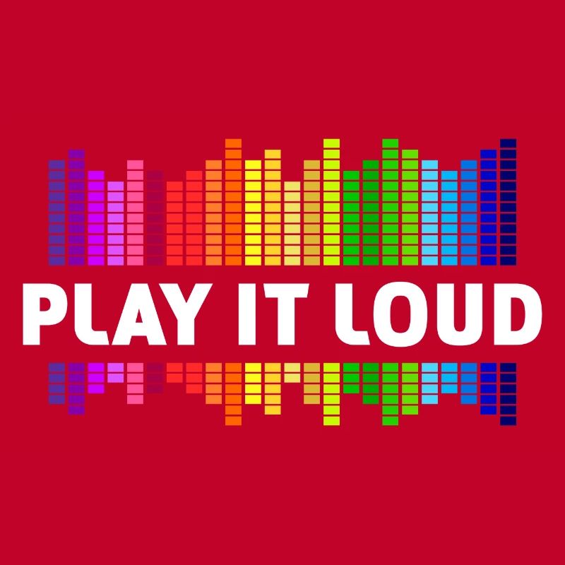 Play it loud Equalizer Musik Regenbogen bunt Disko
