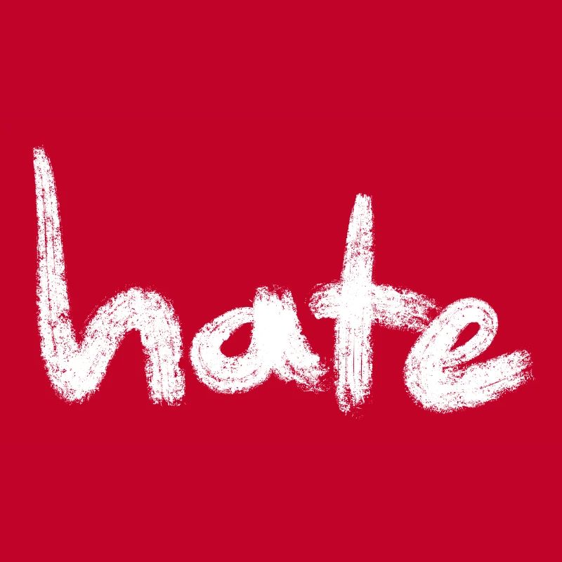 Hate Text white