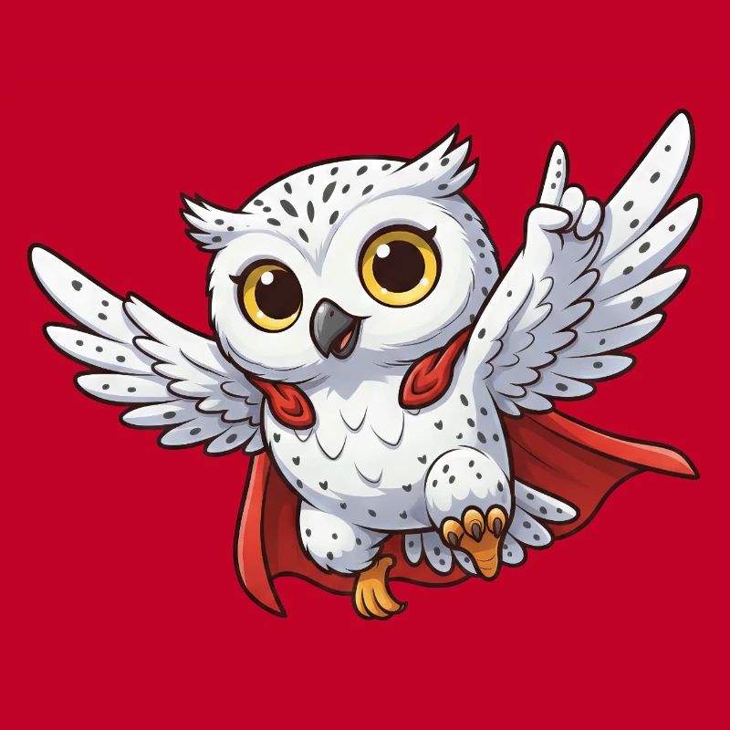 Coole Eule Motivationssprüche Held Schneeeule