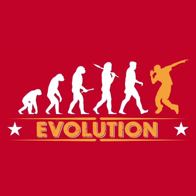 Hip hop break dance evolution - orange/blanc