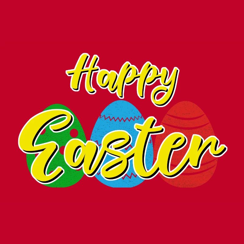 Happy Easter - Easter bunny Easter eggs celebration gift
