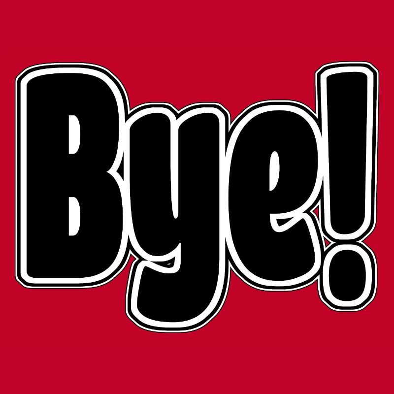 Bye!. Cheerful expression