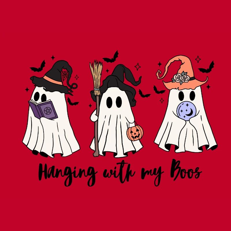 🧙♀️ Witchy Ghost Squad – Spooky & Cute 👻