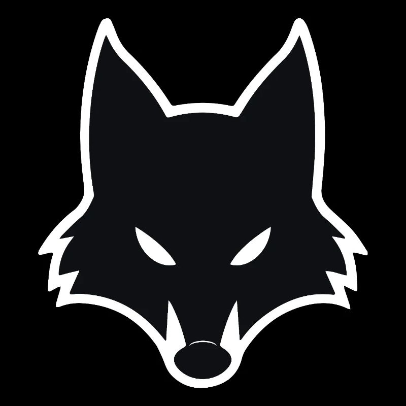 Minimalist Wolfs-Silhouette Design