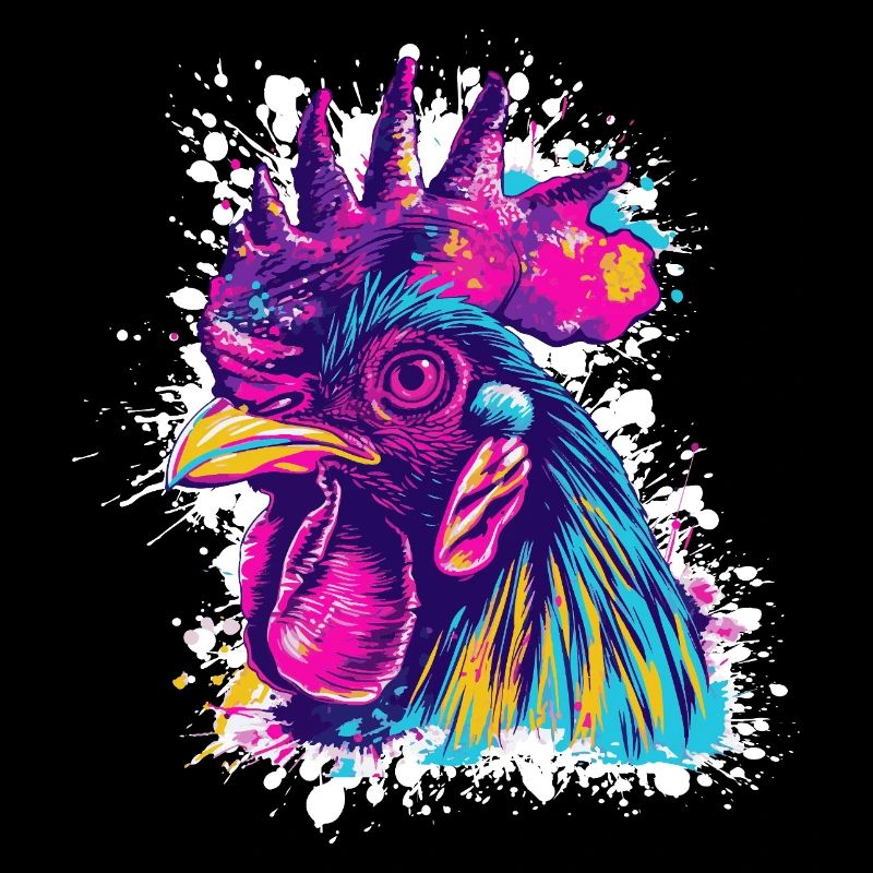 Art du coq Graffiti