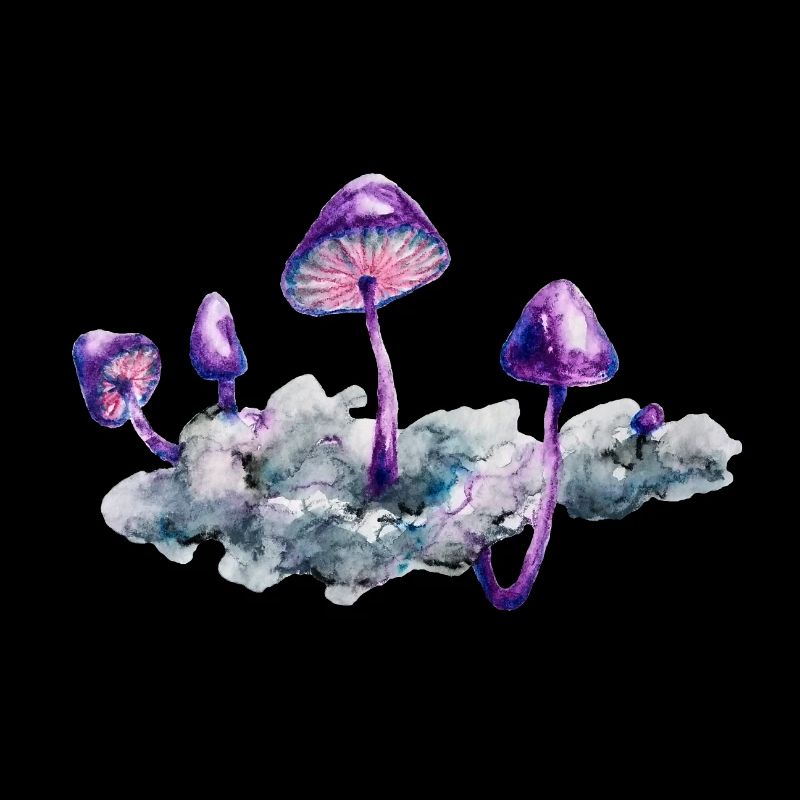 Nuage en forme de champignon violet