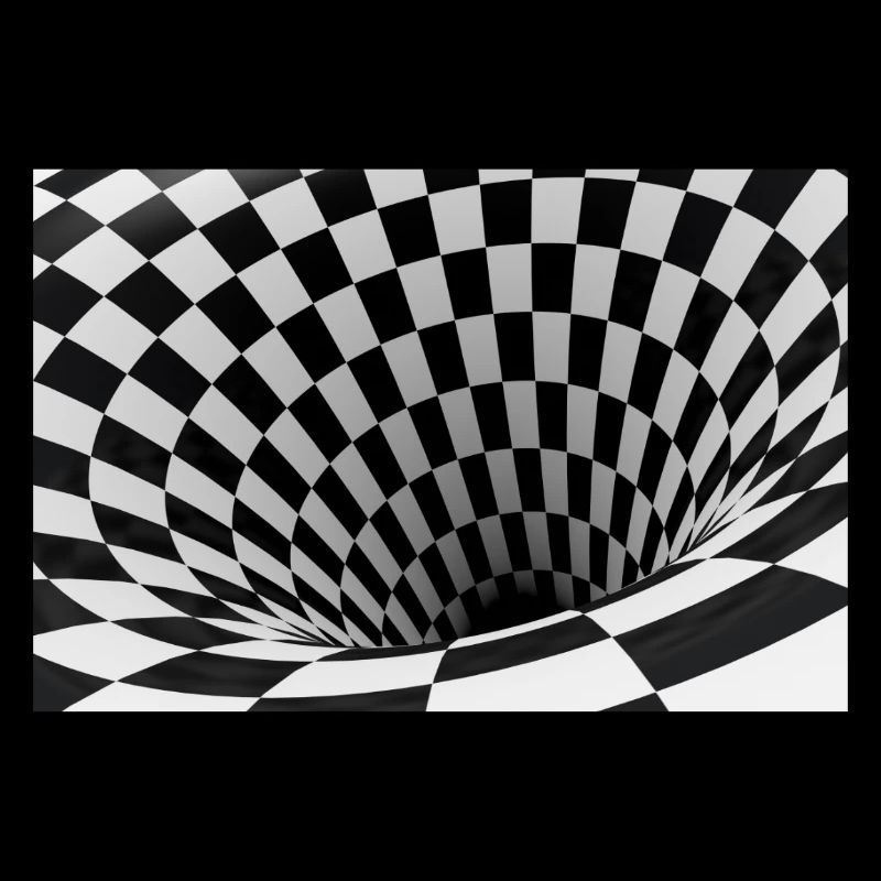 Black and white checkerboard vortex