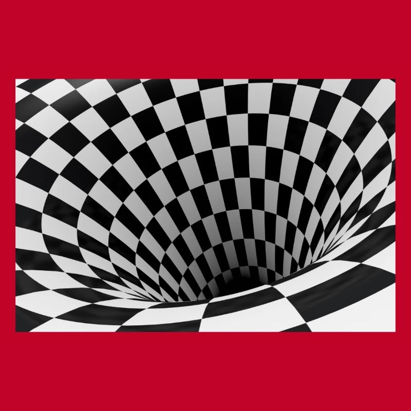 Black and white checkerboard vortex