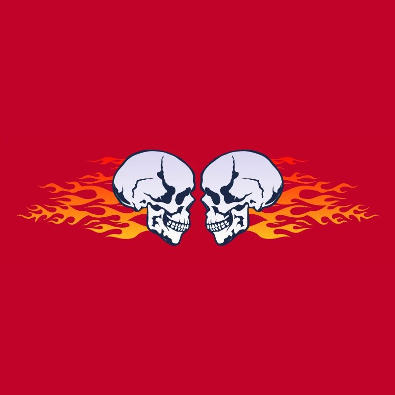 skull skull flame flame flame