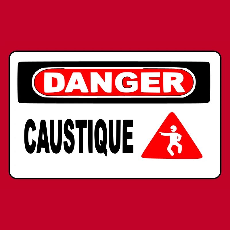 Panneau Danger Caustique