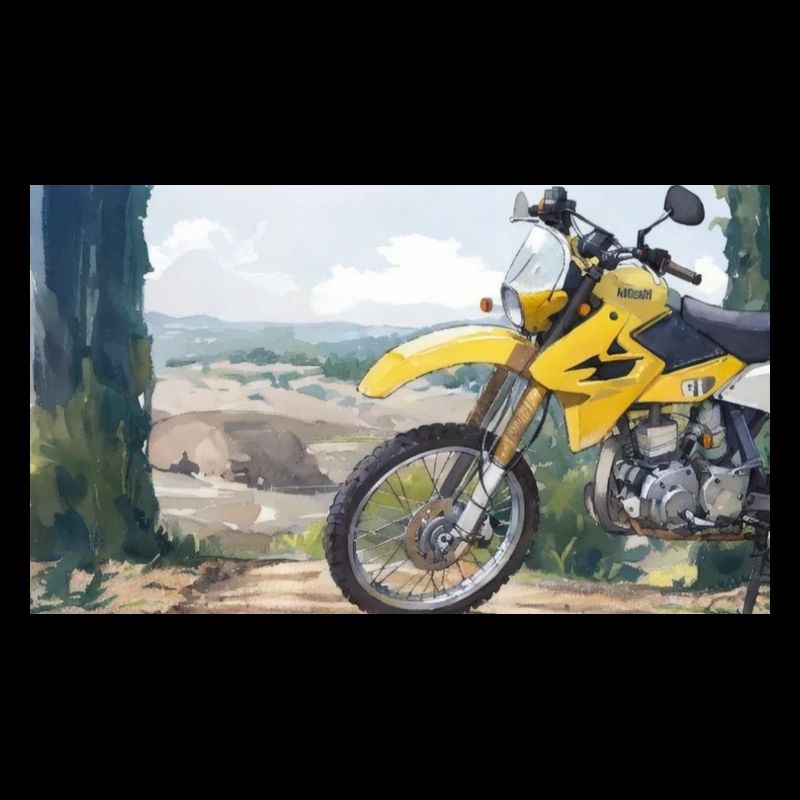 Motorrad in der Berglandschaft