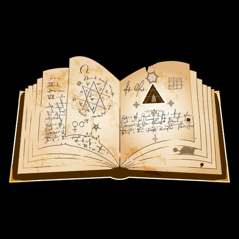ancient magic book with ancient spells