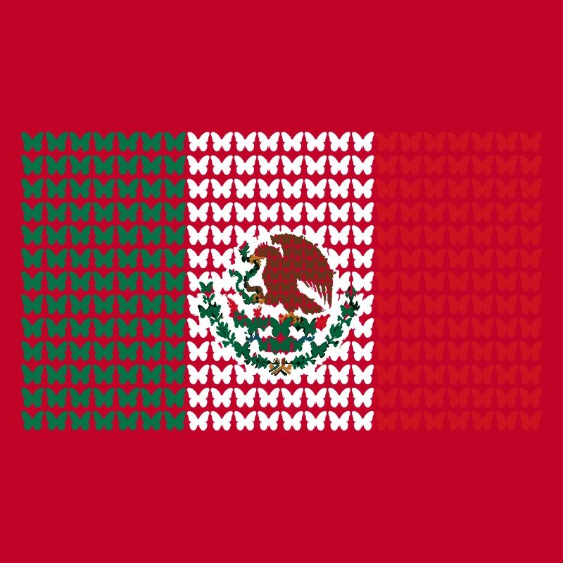 Mexico Raster Flag Pattern