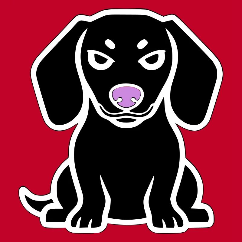 Dessin animé chiot teckel