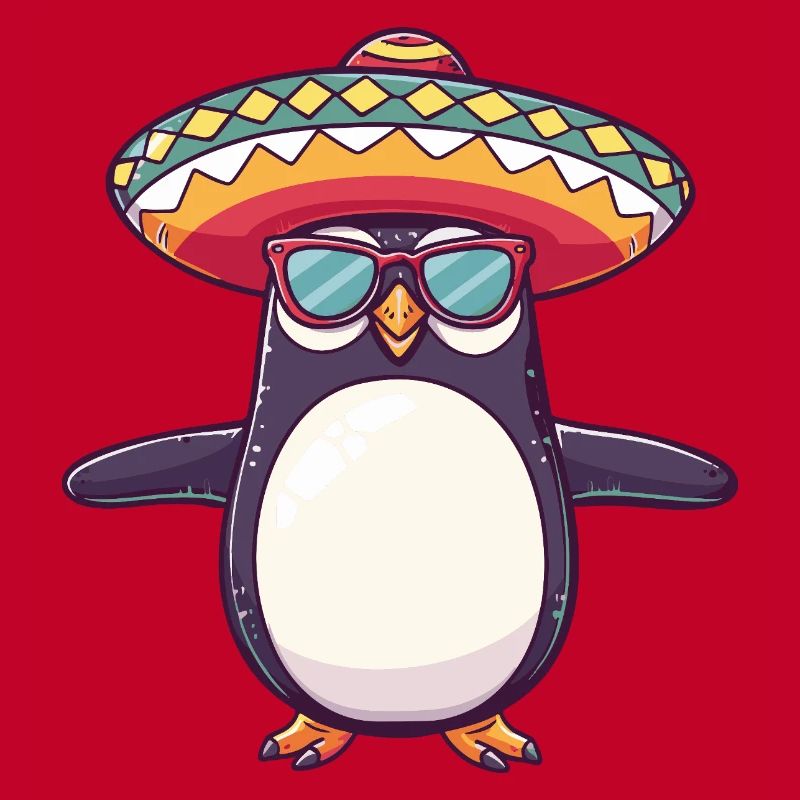 Penguin Comic Funny Sombrero
