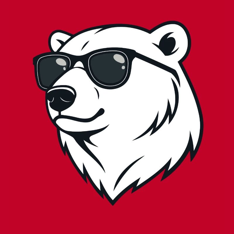 Eisbär Dunkle Brille