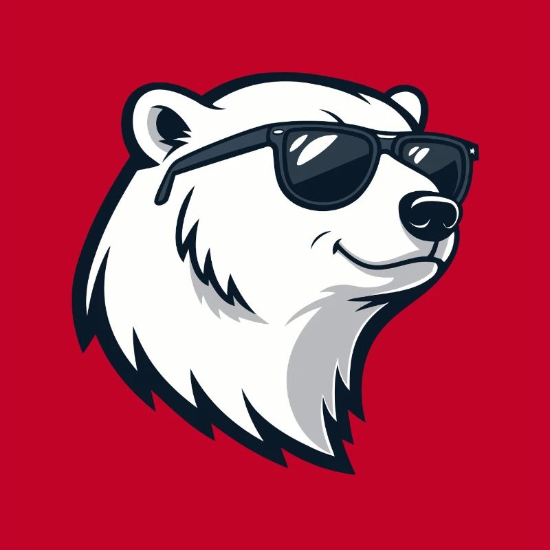 Eisbär mit Brille