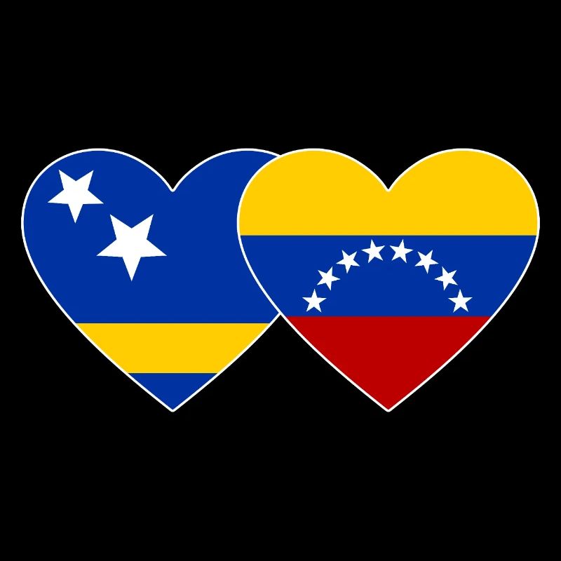 Cœur du drapeau du Venezuela de Curaçao utilisé