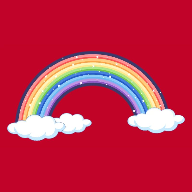 Arc-en-ciel vibrant sur les nuages