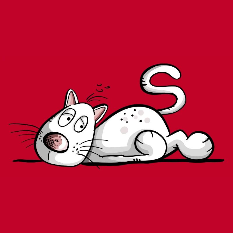 Müde Katze I Katzenfreunde Geschenk