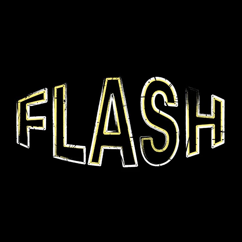 FLASH label with flashes