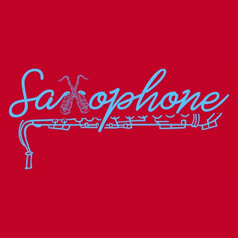 Saxophone Word-Art Jazz Script
