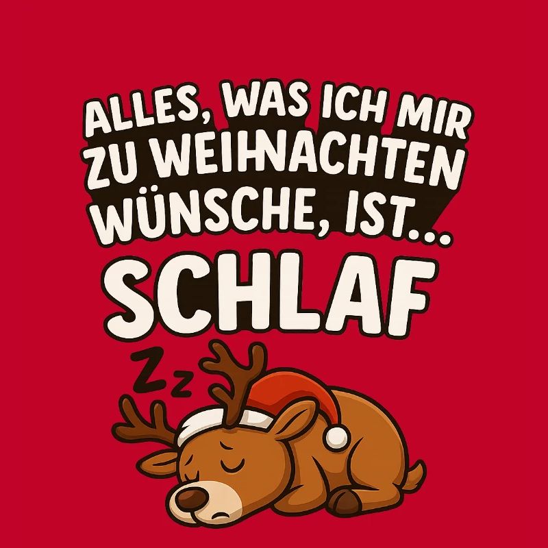 Noël mignon renne sommeil dessin animé pull